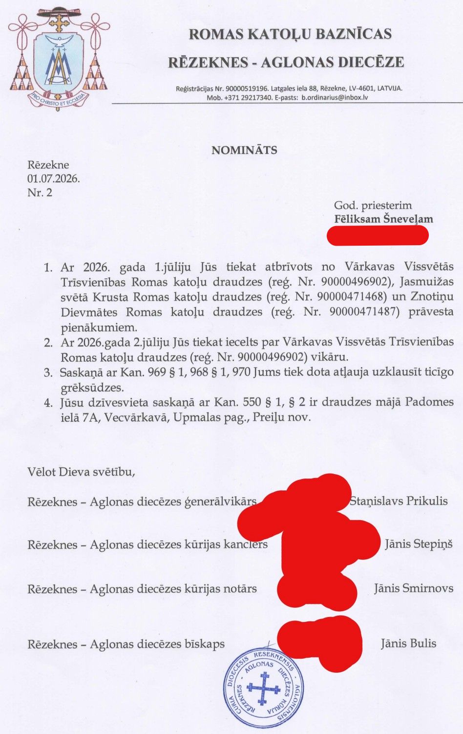 nomināts