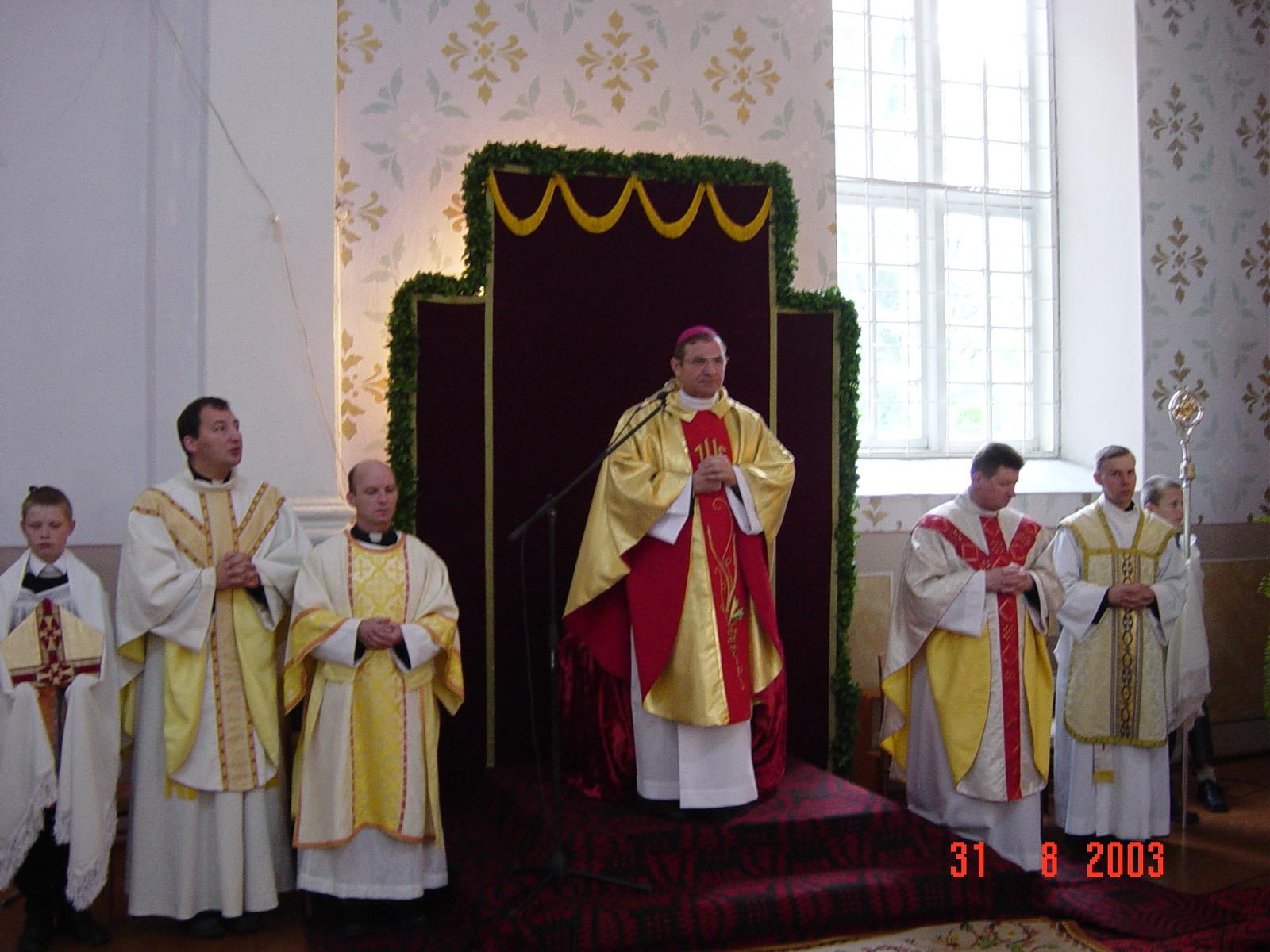 bīskapa Jāņa Bula vizitācija Vārkavas baznīcā