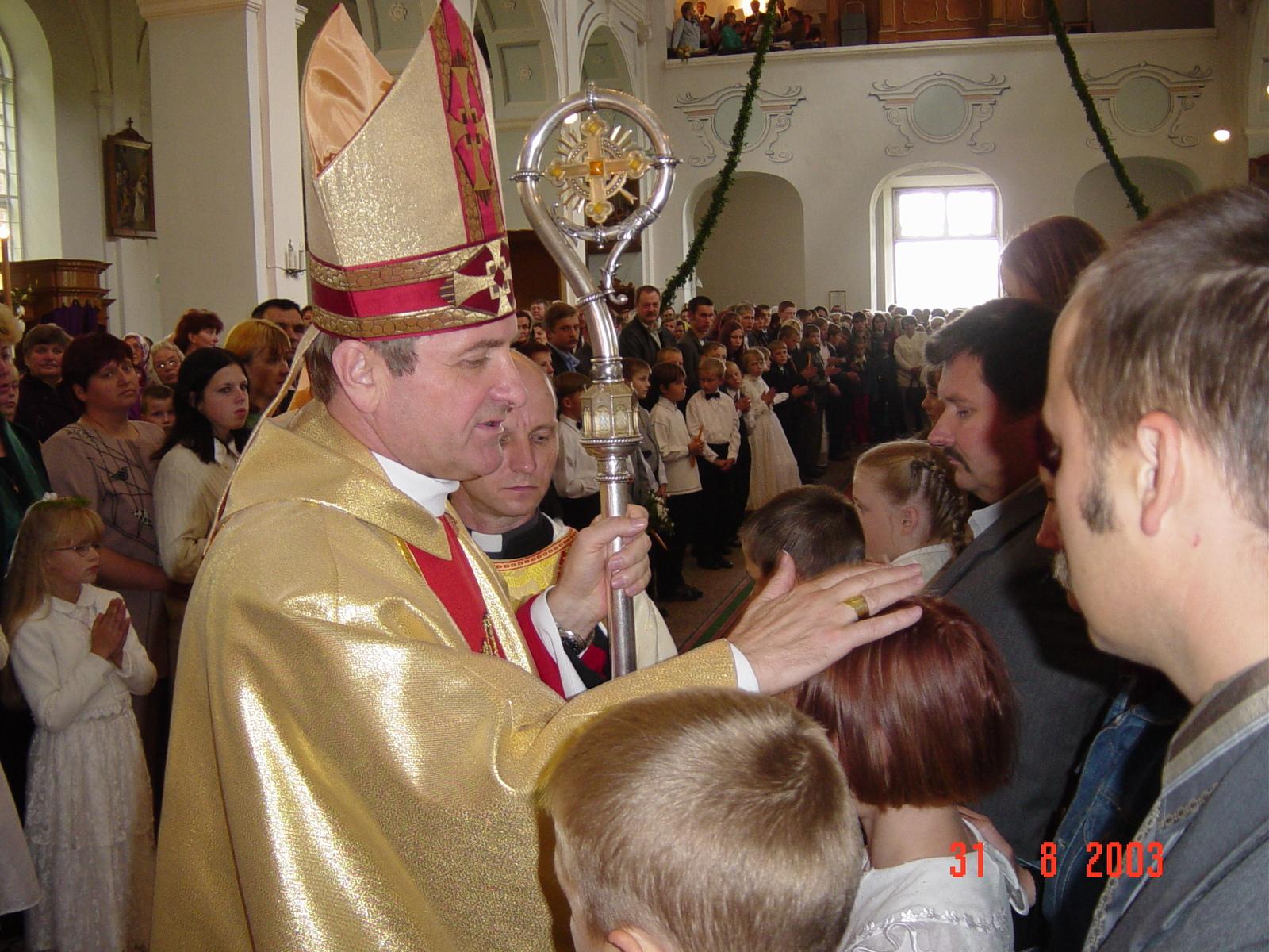 bīskapa Jāņa Bula vizitācija Vārkavas baznīcā