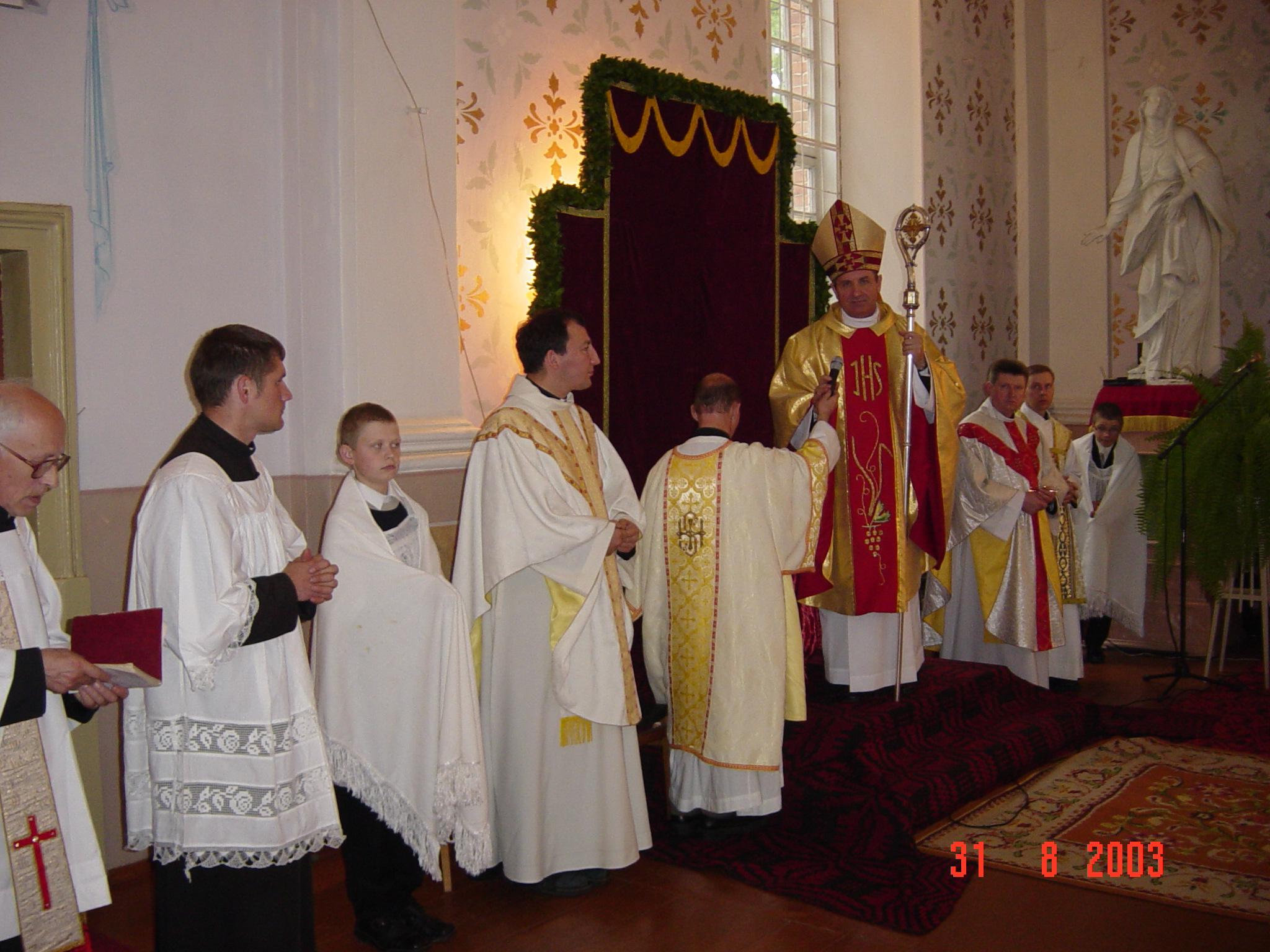 bīskapa Jāņa Bula vizitācija Vārkavas baznīcā