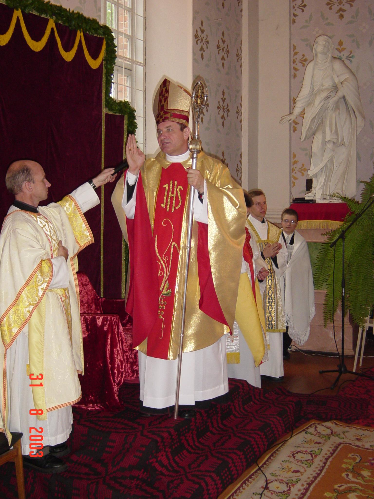 bīskapa Jāņa Bula vizitācija Vārkavas baznīcā