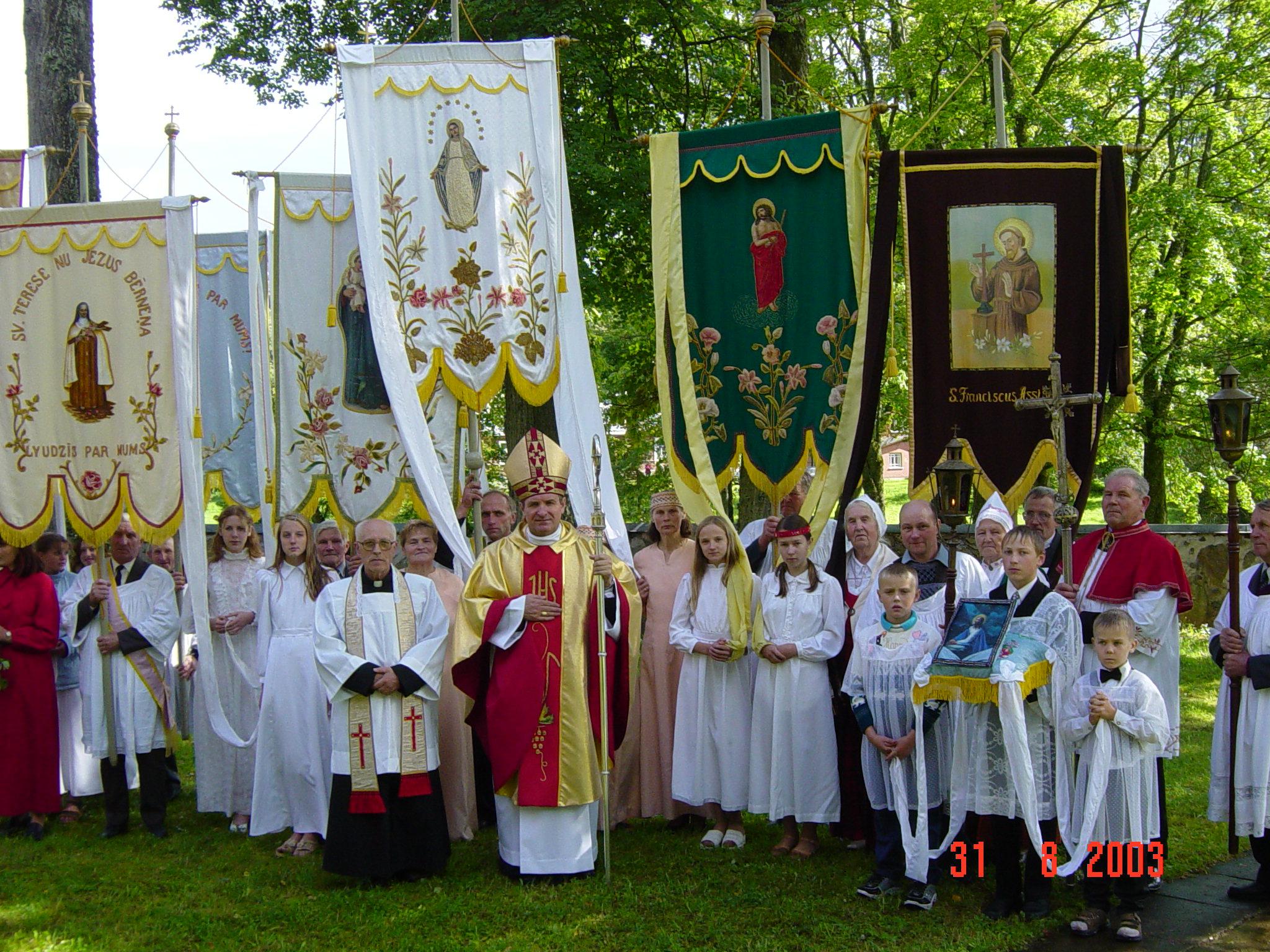 bīskapa Jāņa Bula vizitācija Vārkavas baznīcā