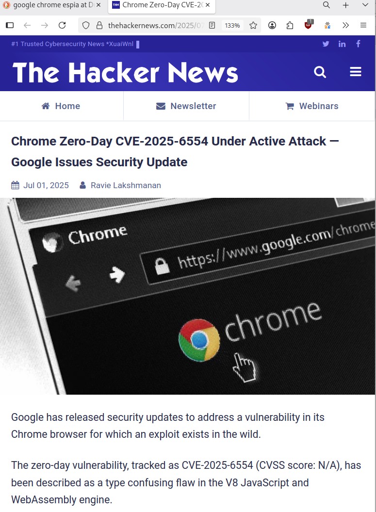 chrome ievainojamība