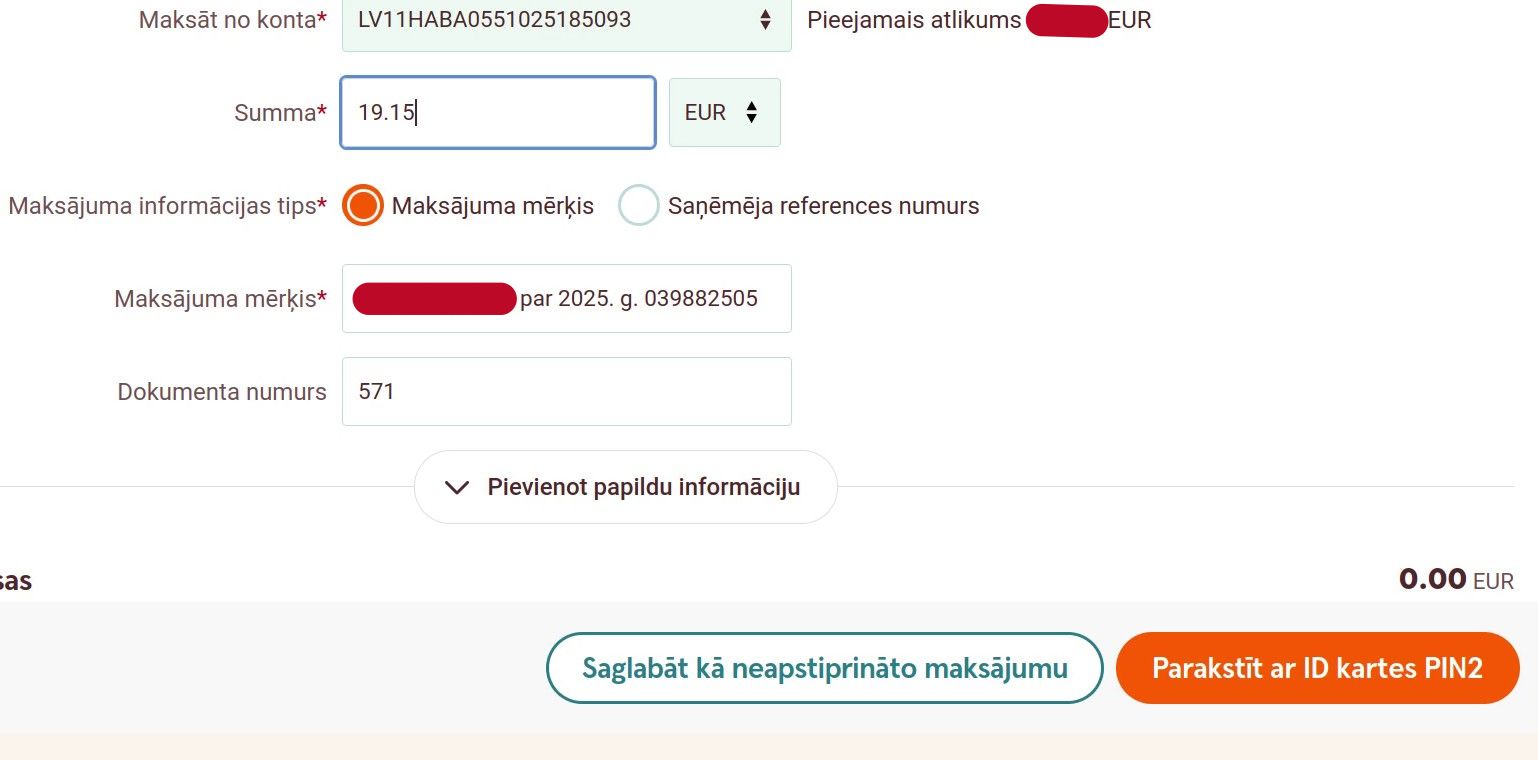 neSEB bankā spraudnis darbojas
